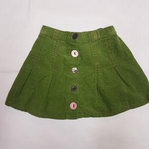 Next Toddler skirt green corduroy